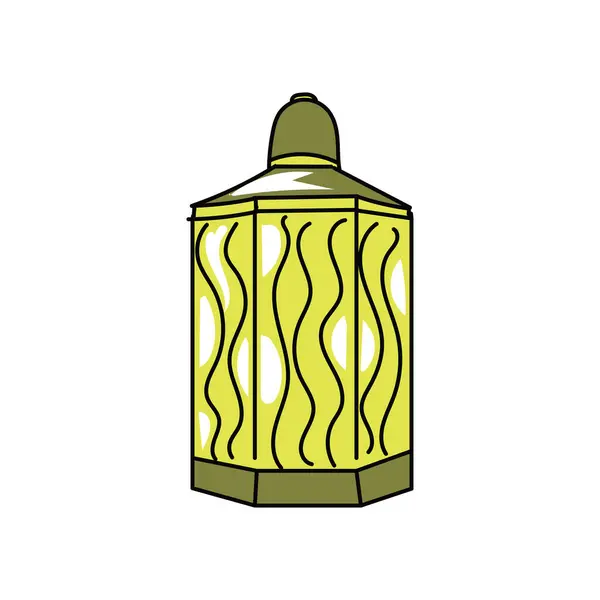 Illustration Vectorielle Une Lanterne Verte — Image vectorielle