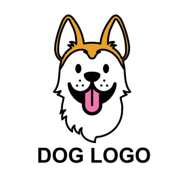 köpek logosu vektör illüstrasyonu