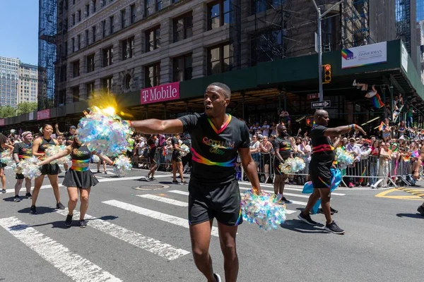 Animadoras Gotham Presentan Desfile Del Orgullo Nueva York Junio 2022 — Foto de Stock