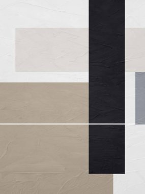 Oturma odası, yatak odası, mutfak ve ofis için mükemmel renklere sahip minimalist geometrik soyut sanat