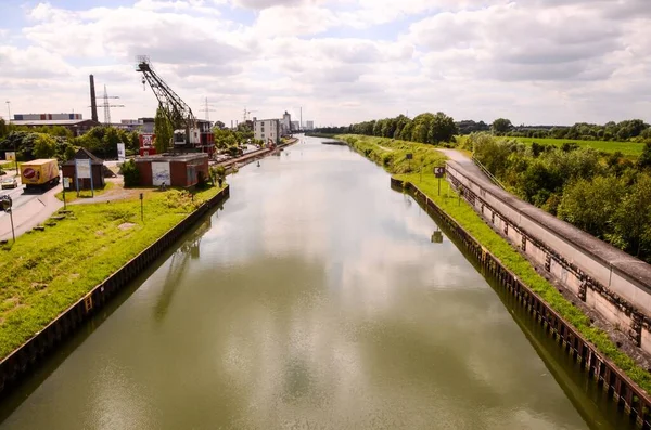 Vista Del Río Hamm Alemania — Foto de Stock