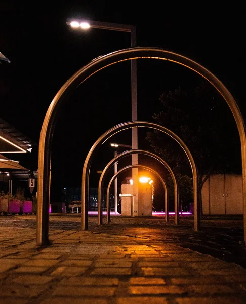 Arco Parque Durante Noite — Fotografia de Stock