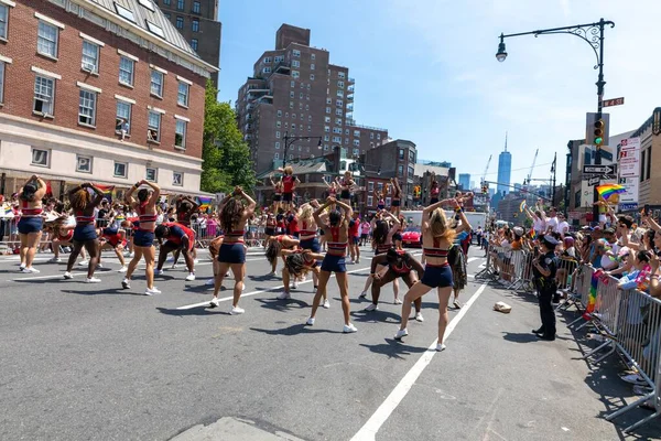 Cheer New York Выступит Pride Нью Йорке Июня 2022 Года — стоковое фото