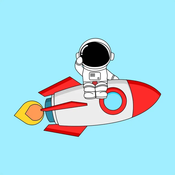 Astronaut Design Character Cartoon Illustration — Stock Photo, Image