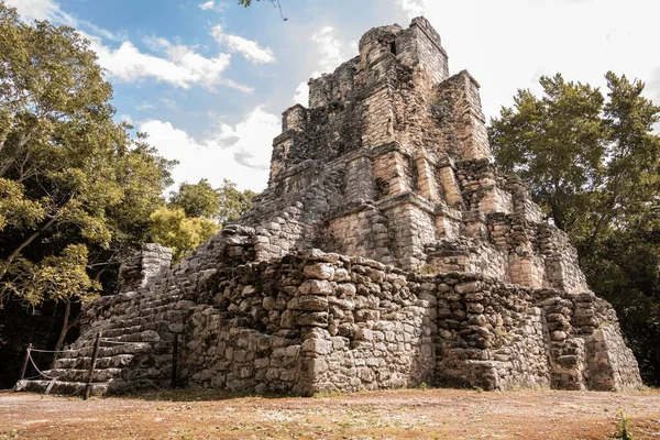 Ruinerna Den Antika Maya Platsen Muyil Chunyaxche Mexiko — Stockfoto