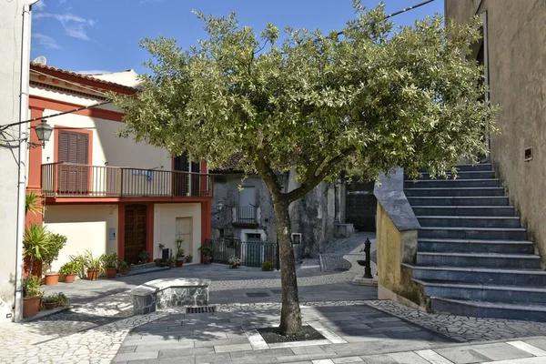 Een Prachtig Shot Van Residentiële Gebouwen Papasidero Dorp Calabrië Italië — Stockfoto