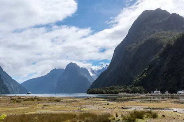 Güney Adası Yeni Zelanda Daki Milford Sound Güzel Bir Görüntüsü — Stok fotoğraf