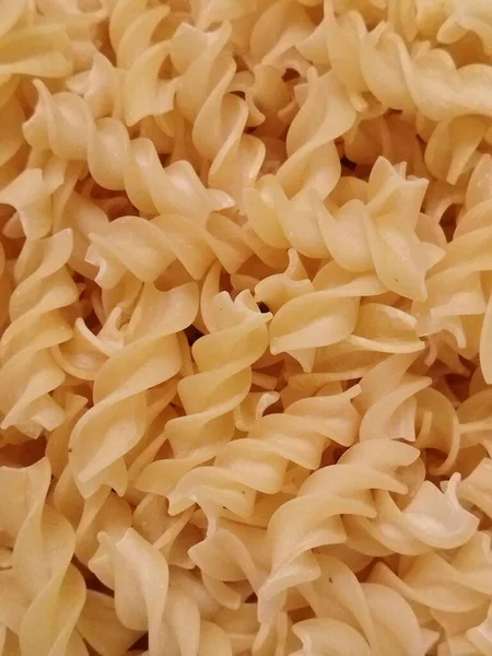 Hintergrund Der Spirale Getrocknete Pasta Hintergrund Der Nahrungsmittel — Stockfoto