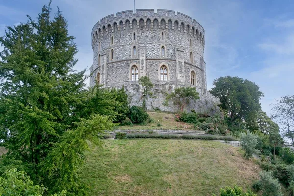 Μια Όμορφη Φωτογραφία Του Κάστρου Windsor Ένα Πράσινο Λόφο Στο — Φωτογραφία Αρχείου