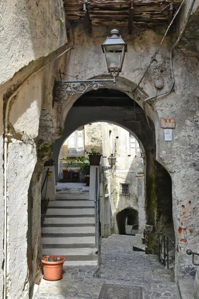 Ein Altes Dorf Und Eine Enge Straße Scalea Kalabrien Italien — Stockfoto