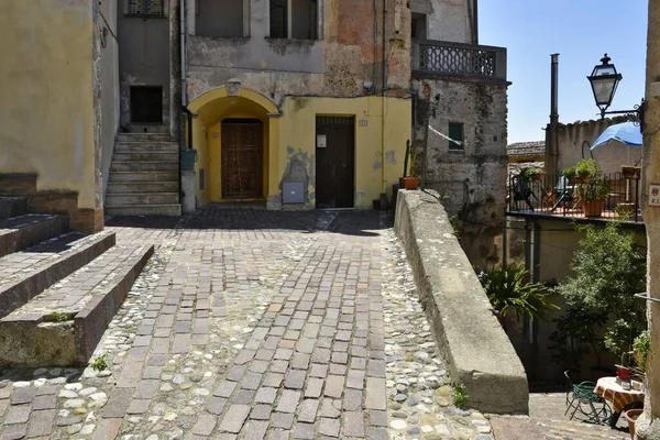 Gamla Traditionella Husen Och Gatorna Byn Altomonte Kalabrien Italien — Stockfoto