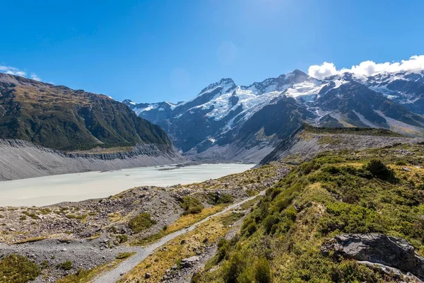 Der Hooker Valley Track Cook National Park Südinsel Neuseeland — Stockfoto