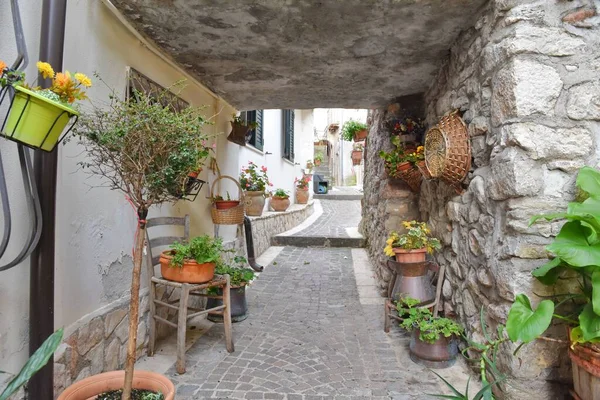 Narrow Street Fornelli Village Molise Region Italy — Stock Photo, Image