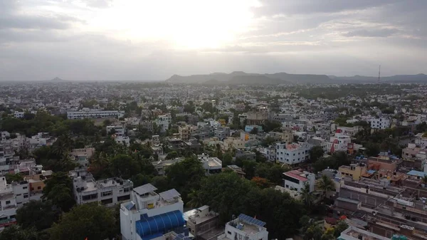 Widok Powietrza Miasta Aurangabad Indiach Wschodzie Słońca — Zdjęcie stockowe
