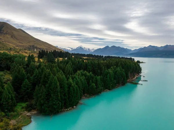 Una Escena Fascinante Del Lago Ruataniwha Nueva Zelanda —  Fotos de Stock