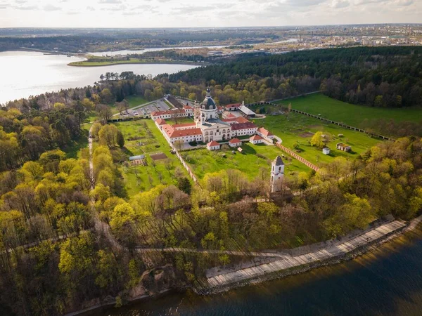 Widok Lotu Ptaka Klasztor Pazaislis Kownie Litwa — Zdjęcie stockowe