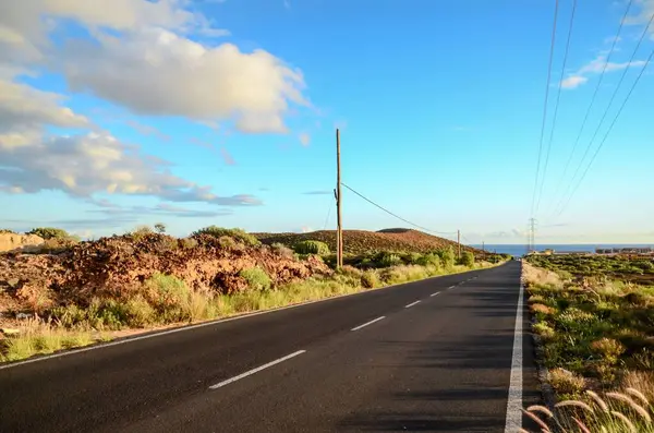 Route Solitaire Dans Désert Îles Canaries Ténérife — Photo