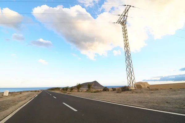 Lonely Road Desierto Tenerife Islas Canarias —  Fotos de Stock