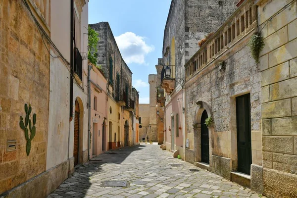 Street Historic Center Tricase Medieval Town Puglia Region Italy — ストック写真