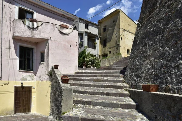 Eine Alte Treppe Einer Der Straßen Des Dorfes Altomonte Region — Stockfoto