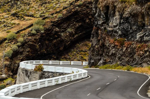 Long Empty Desert Asphalt Road Hierro Canary Islands Spain — Stock Photo, Image