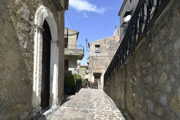 Ein Altes Dorf Und Eine Enge Straße Scalea Kalabrien Italien — Stockfoto