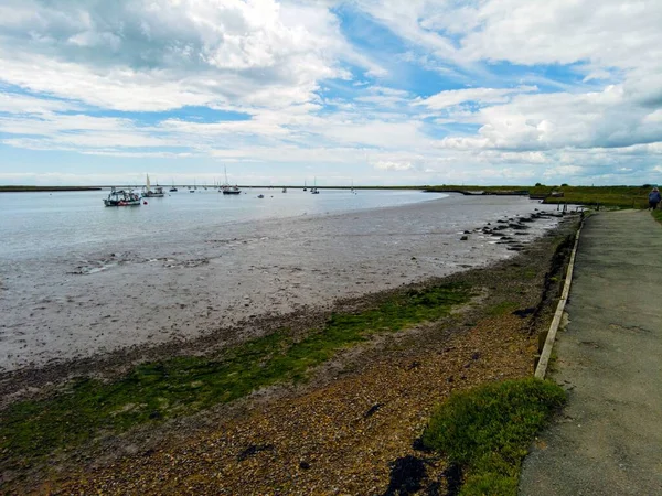 Vacker Utsikt Över Floden Alde Suffolk England Passerar Snape Och — Stockfoto