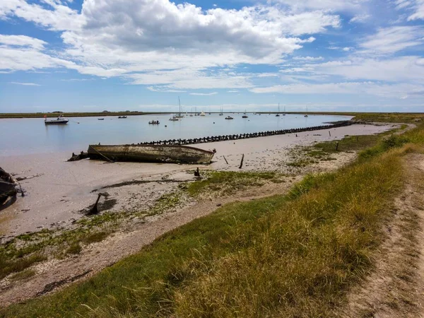 Vacker Utsikt Över Floden Alde Suffolk England Passerar Snape Och — Stockfoto