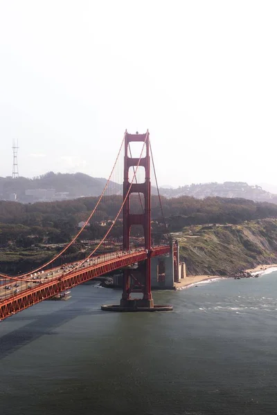 Una Vista Del Puente Golden Gate Una Mañana Soleada —  Fotos de Stock