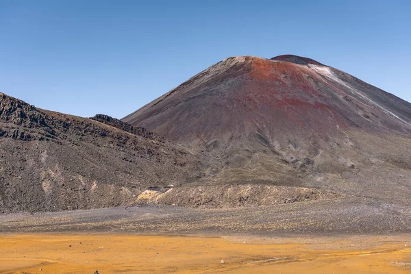 Gyönyörű Kilátás Nyílik Ngauruhoe Stratovolcano Hegyre Zélandon — Stock Fotó