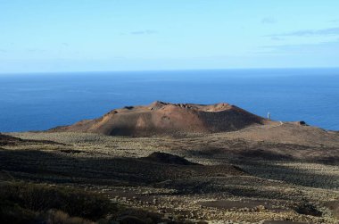 İspanya 'nın El Hierro Kanarya Adaları' nda volkan manzarası