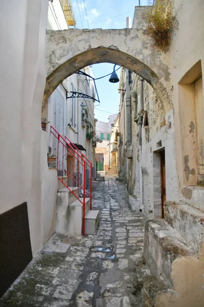 Small Street Old Houses Miglionico Historic Town Province Matera Italy — Foto Stock