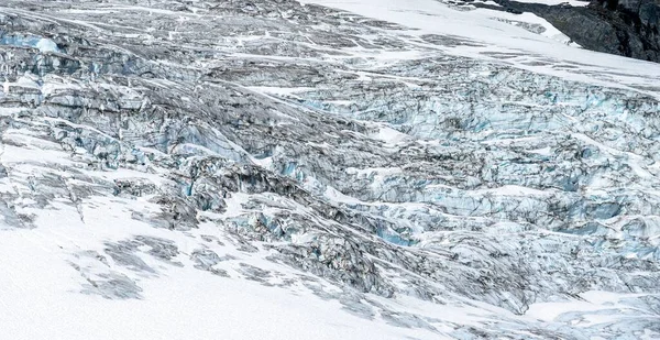 Paisaje Invernal Con Glaciares Texturizados Nieve — Foto de Stock
