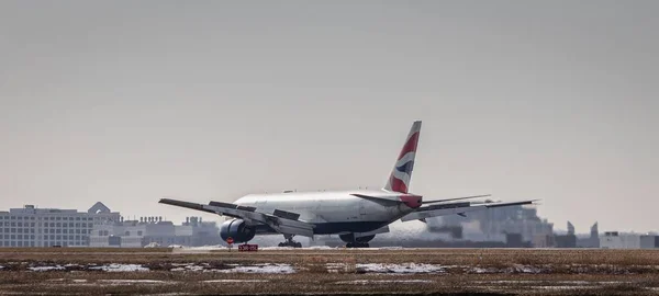 View British Airways Airplane Airport Everett Washington United States — Stock Photo, Image