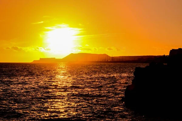 Sonnenuntergang Atlantik Auf Teneriffa Kanarische Insel Spanien — Stockfoto