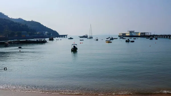 Lamma Adası Hong Kong Daki Gemilerin Teknelerin Güzel Manzarası — Stok fotoğraf