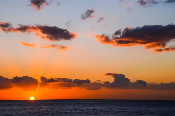 Atardecer Océano Atlántico Tenerife Islas Canarias España — Foto de Stock