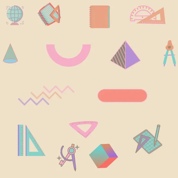 Collection Various Geometric Shades Teaching Kids Best Way Teaching Icons — Stock Photo, Image