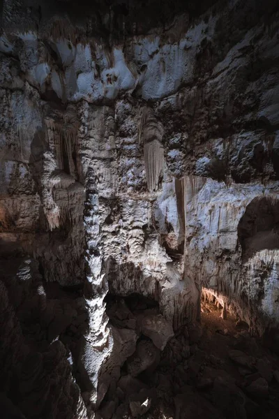 Plan Vertical Des Grottes Frasassi Système Grottes Karstiques Dans Municipalité — Photo