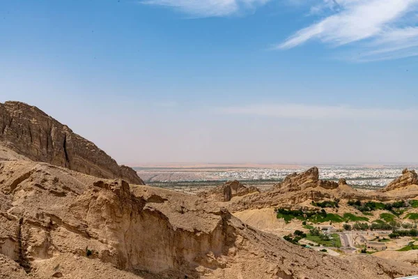 Jabal Hafeet Jebel Hafeet Una Montagna Confine Tra Gli Emirati — Foto Stock