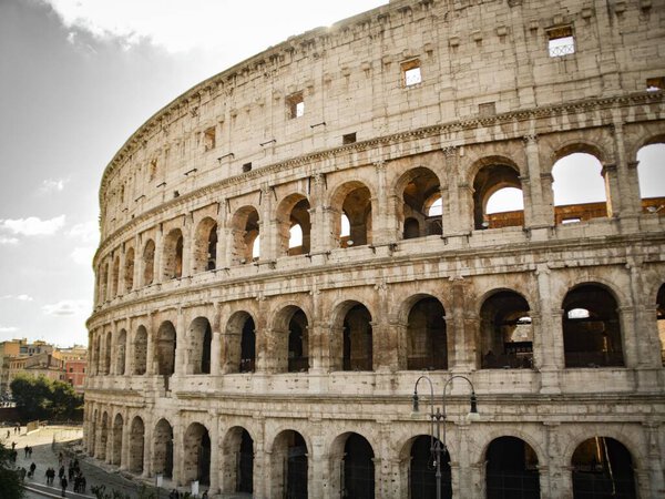A beautiful shot of the Coliseum building in Rome, Italy