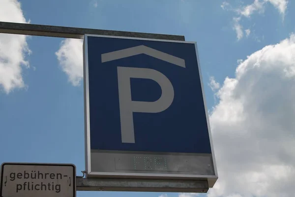 Signe Une Place Parking Allemagne — Photo