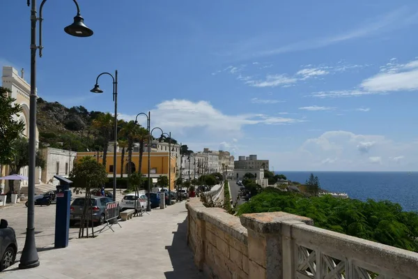 Une Rue Santa Cesarea Terme Village Des Pouilles Dans Province — Photo