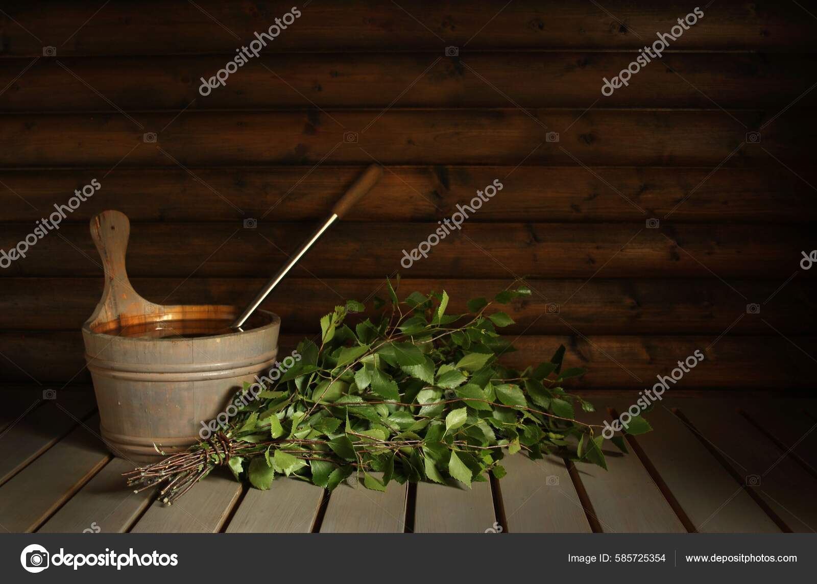 Dimly Lit Scene Traditional Finnish Bath Whisk Waiting Bathers Sauna Stock  Photo by ©wirestock_creators 585725354