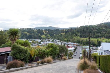 Dunedin şehrinde uzun bir yol, Güney Adası, Yeni Zelanda