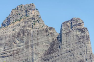 Yunanistan 'ın Kalambaka kentinden Meteora Dağı' nın panoramik görüntüsü