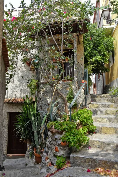 Rue Étroite Vieux Village Calabre Italie — Photo