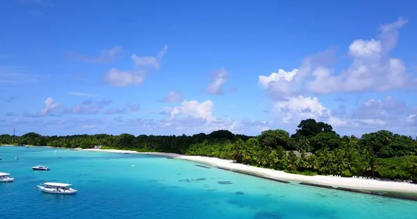 Cliché Fascinant Paysage Marin Vert Bleu Pendant Journée Asie — Photo