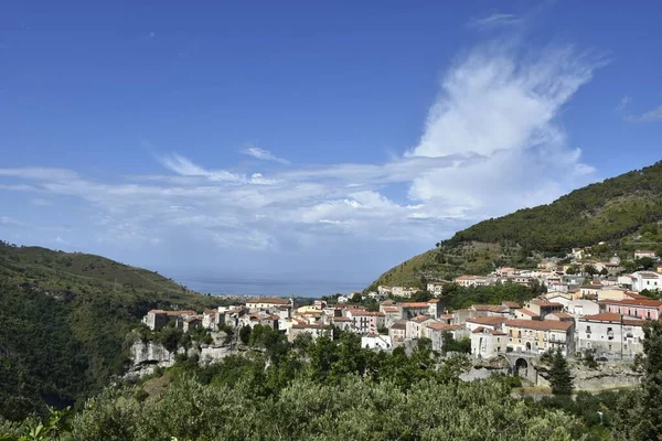 Vue Panoramique Village Calabre Italie — Photo