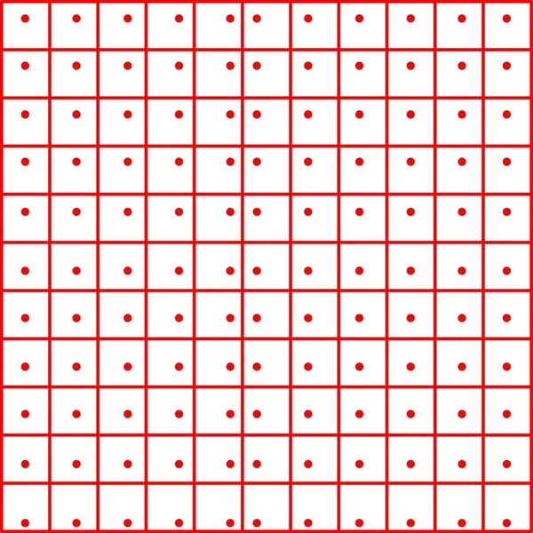 小さな正方形のシームレスなパターンの真ん中にドット 赤い繊維の幾何学模様 タイルと布の使用 — ストック写真